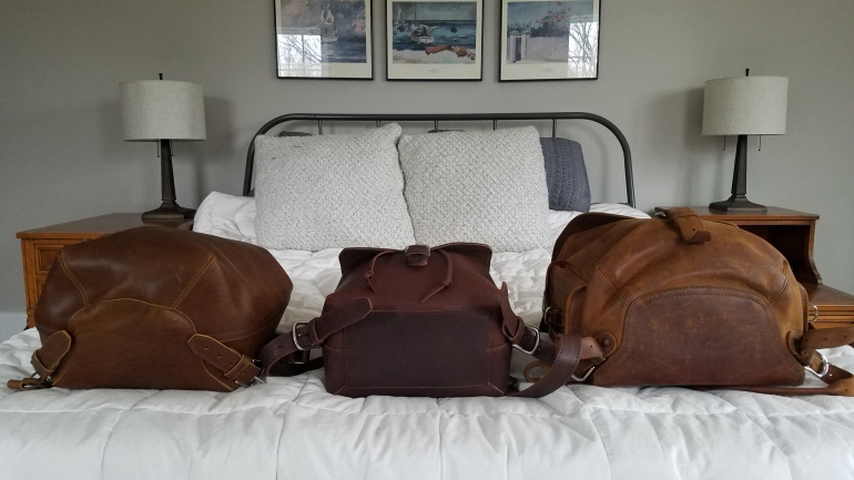 Saddleback Leather Bucket Backpack, Drawstring Backpack, Medium Simple Backpack